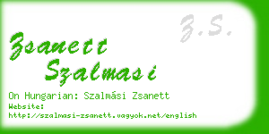 zsanett szalmasi business card