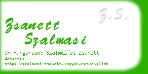 zsanett szalmasi business card